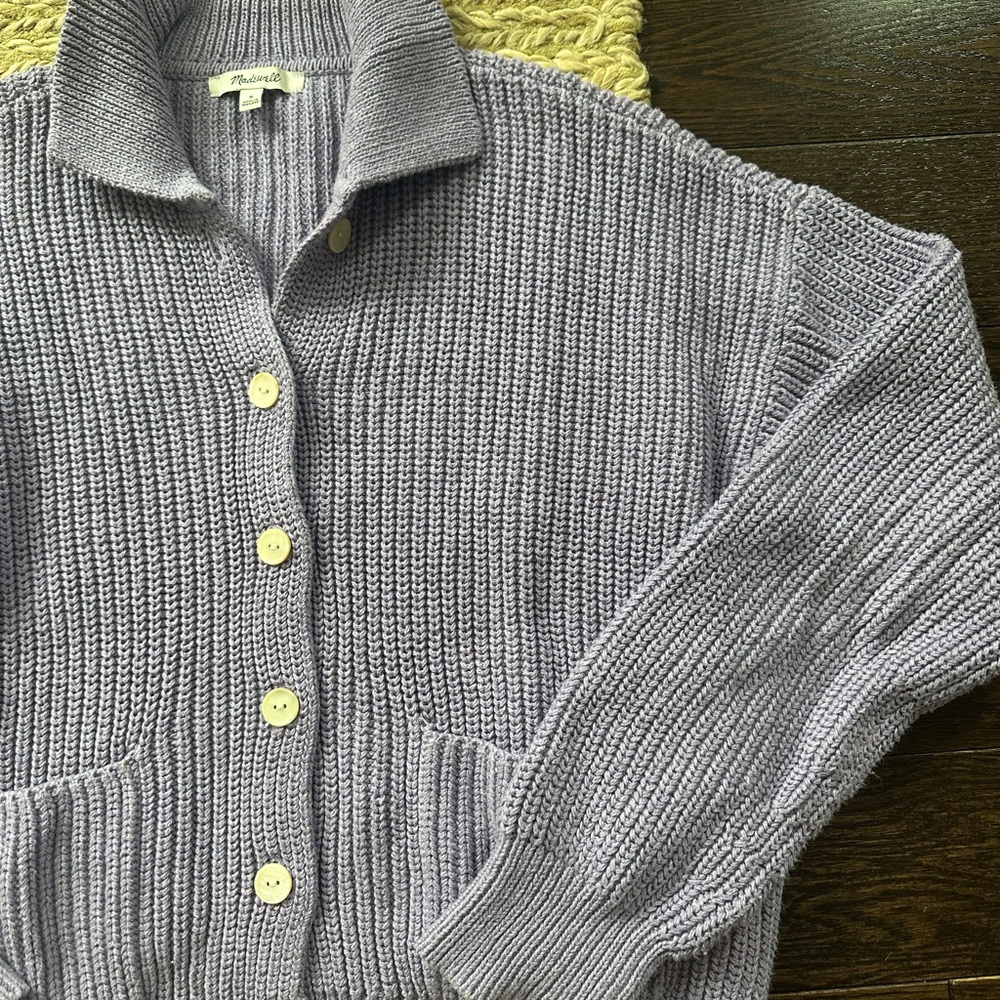 Madewell Lilac Button-Up Cardigan - Picture 3 of 3